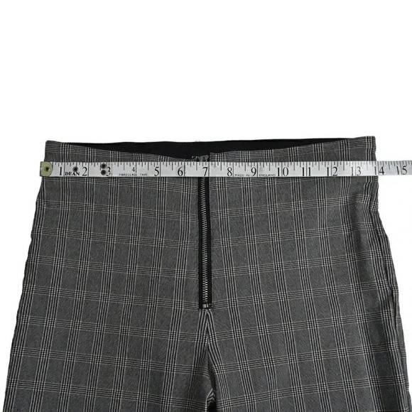 Zara Gray Plaid Legging Pants Crop Checker Size Medium - Picture 9 of 11